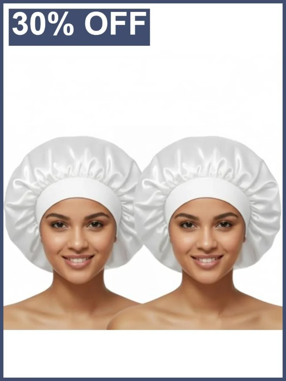 Large Satin Sleep Bonnet for Women Men Curly Hair
